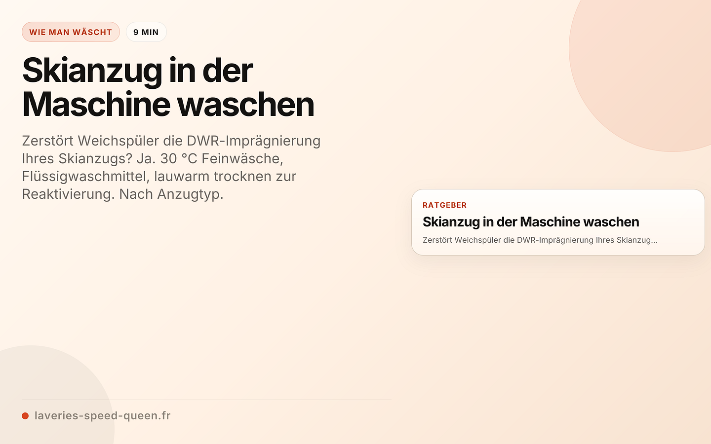 Skianzug in der Maschine waschen