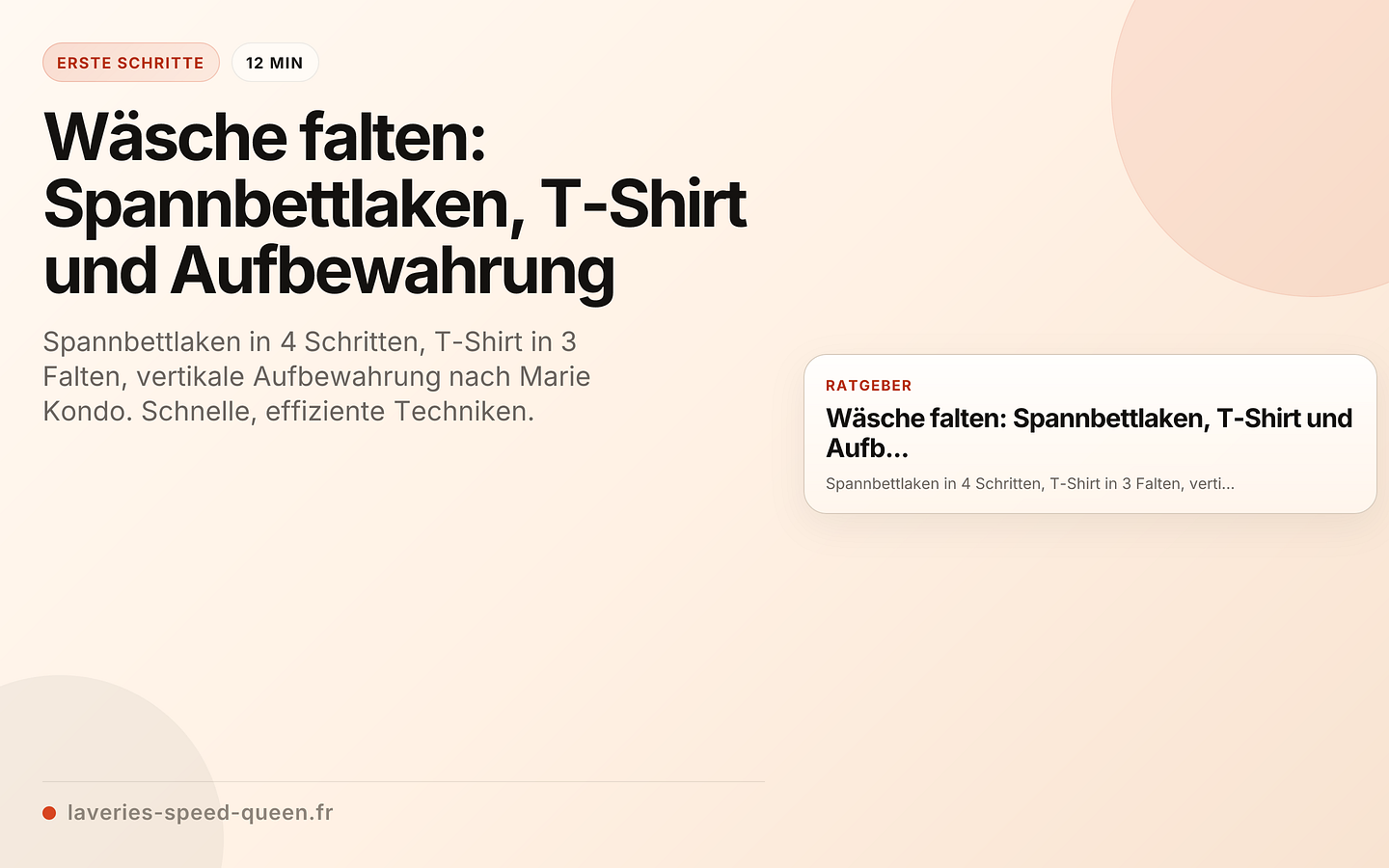 Wäsche falten: Spannbettlaken, T-Shirt und Aufbewahrung