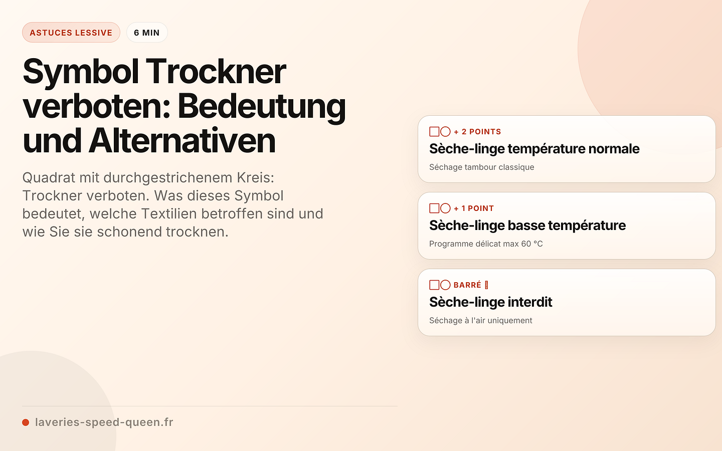 Symbol Trockner verboten: Bedeutung und Alternativen