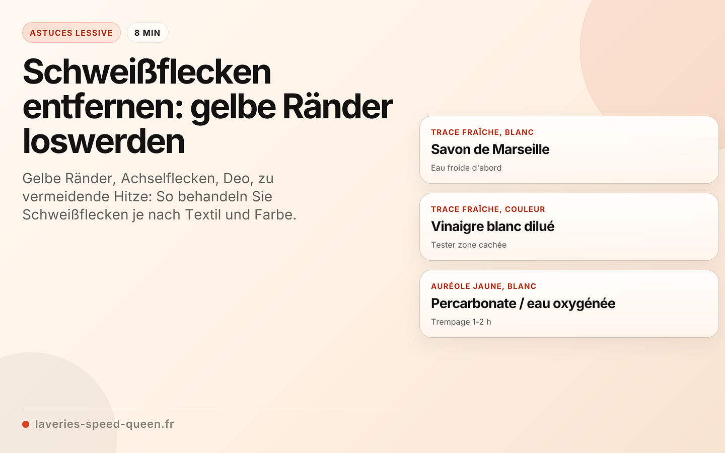 Schweißflecken entfernen: gelbe Ränder loswerden