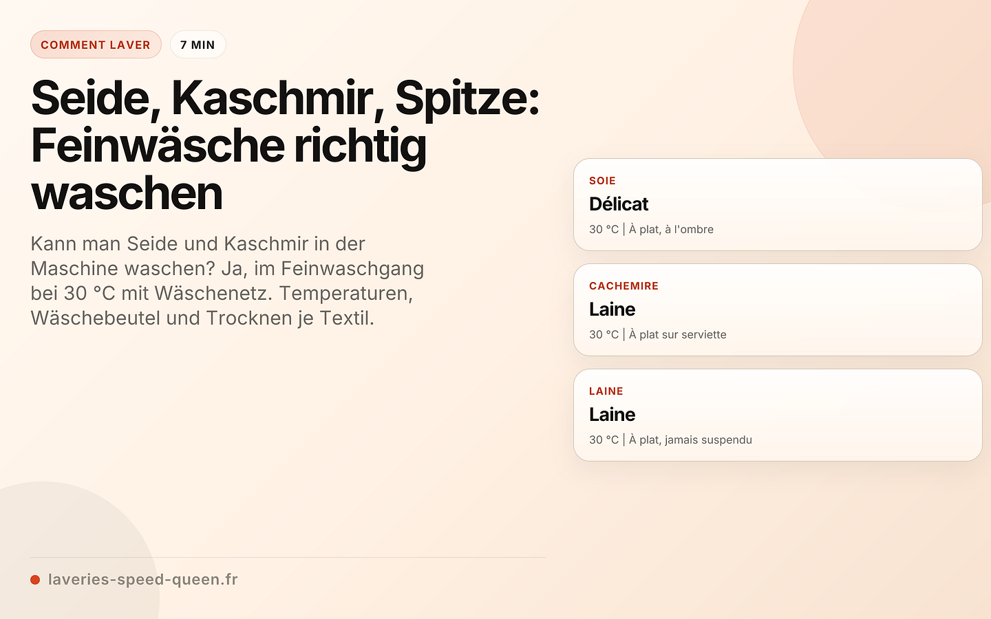 Seide, Kaschmir, Spitze: Feinwäsche richtig waschen