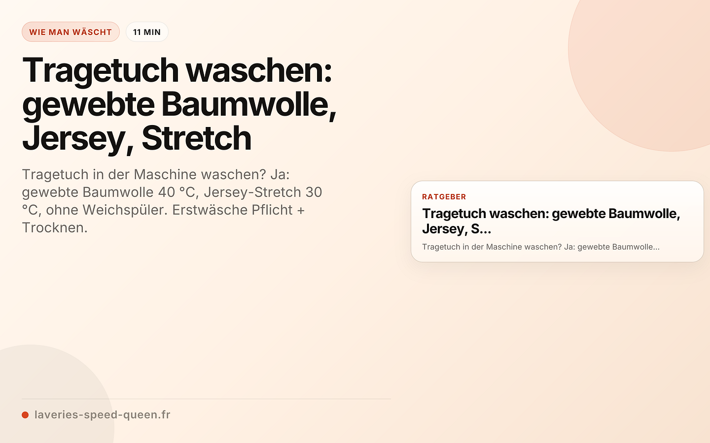 Tragetuch waschen: gewebte Baumwolle, Jersey, Stretch