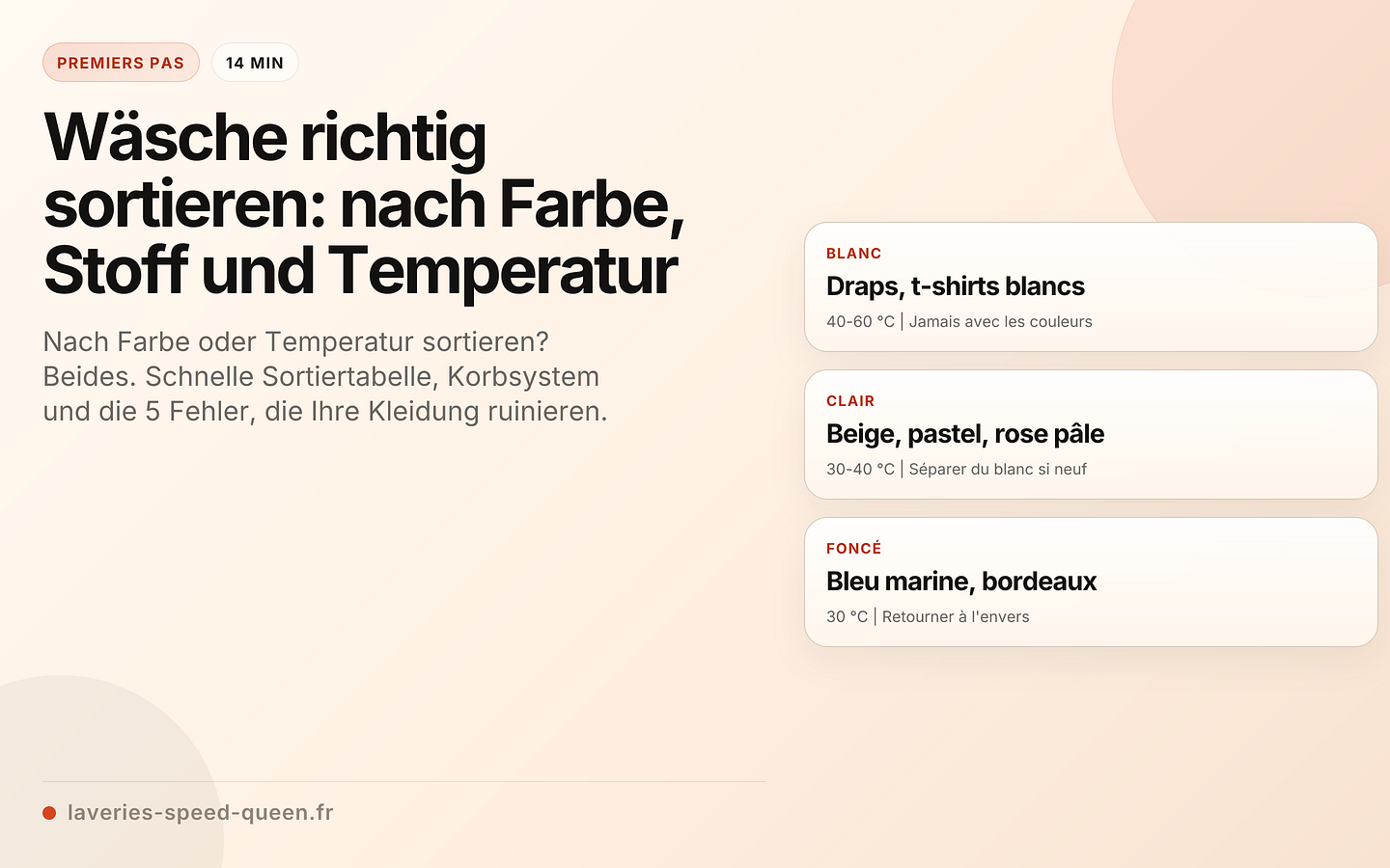Wäsche richtig sortieren: nach Farbe, Stoff und Temperatur