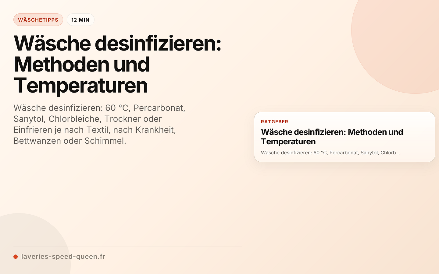 Wäsche desinfizieren: Methoden und Temperaturen