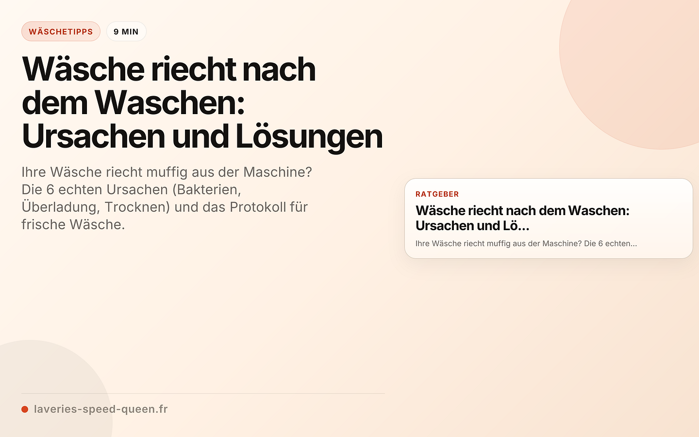 Wäsche riecht nach dem Waschen: Ursachen und Lösungen