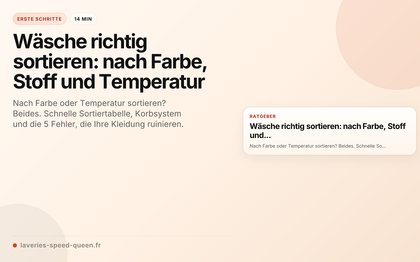 Wäsche richtig sortieren: nach Farbe, Stoff und Temperatur