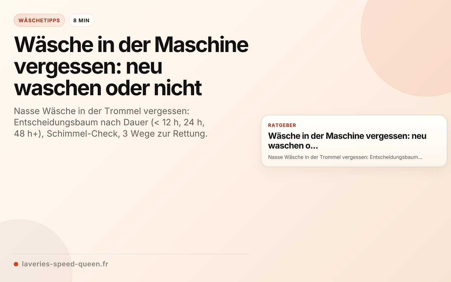 Wäsche in der Maschine vergessen: neu waschen oder nicht