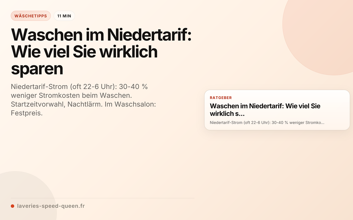 Waschen im Niedertarif: Wie viel Sie wirklich sparen