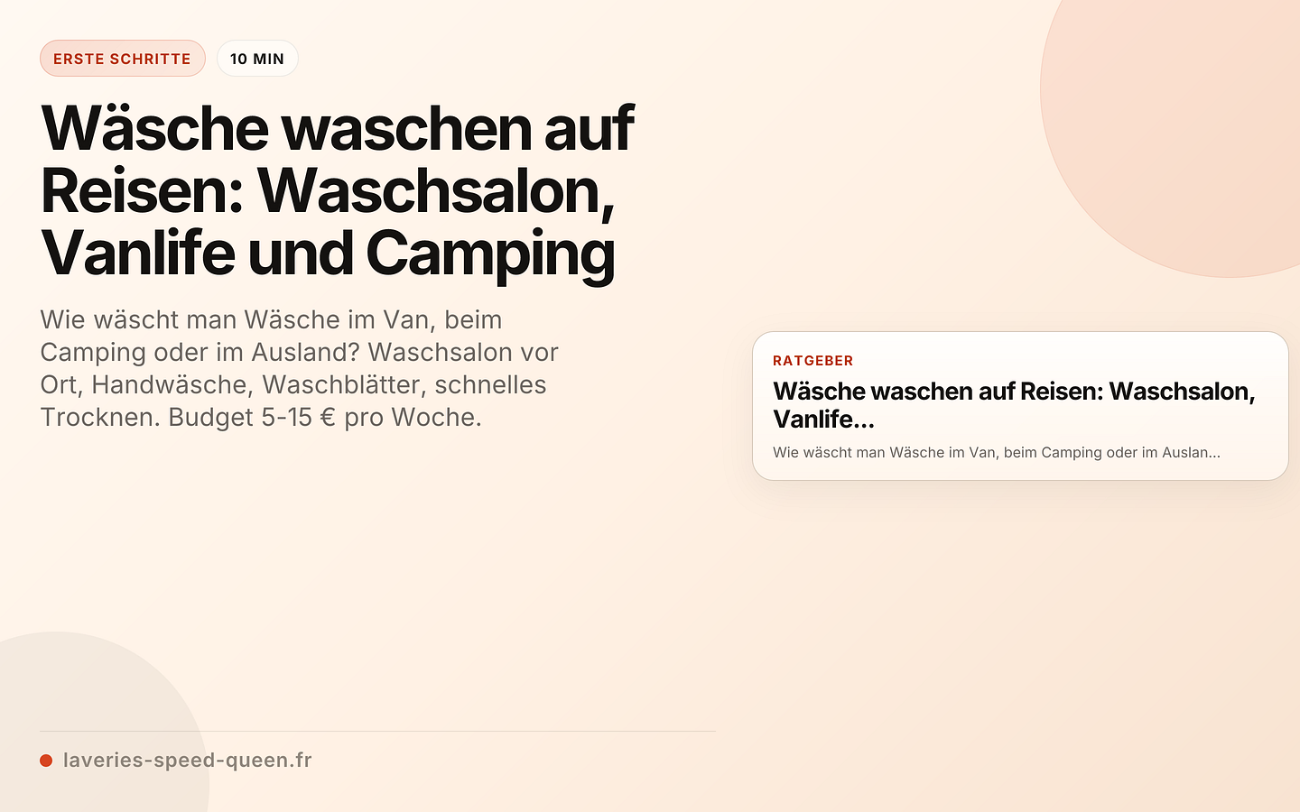 Wäsche waschen auf Reisen: Waschsalon, Vanlife und Camping