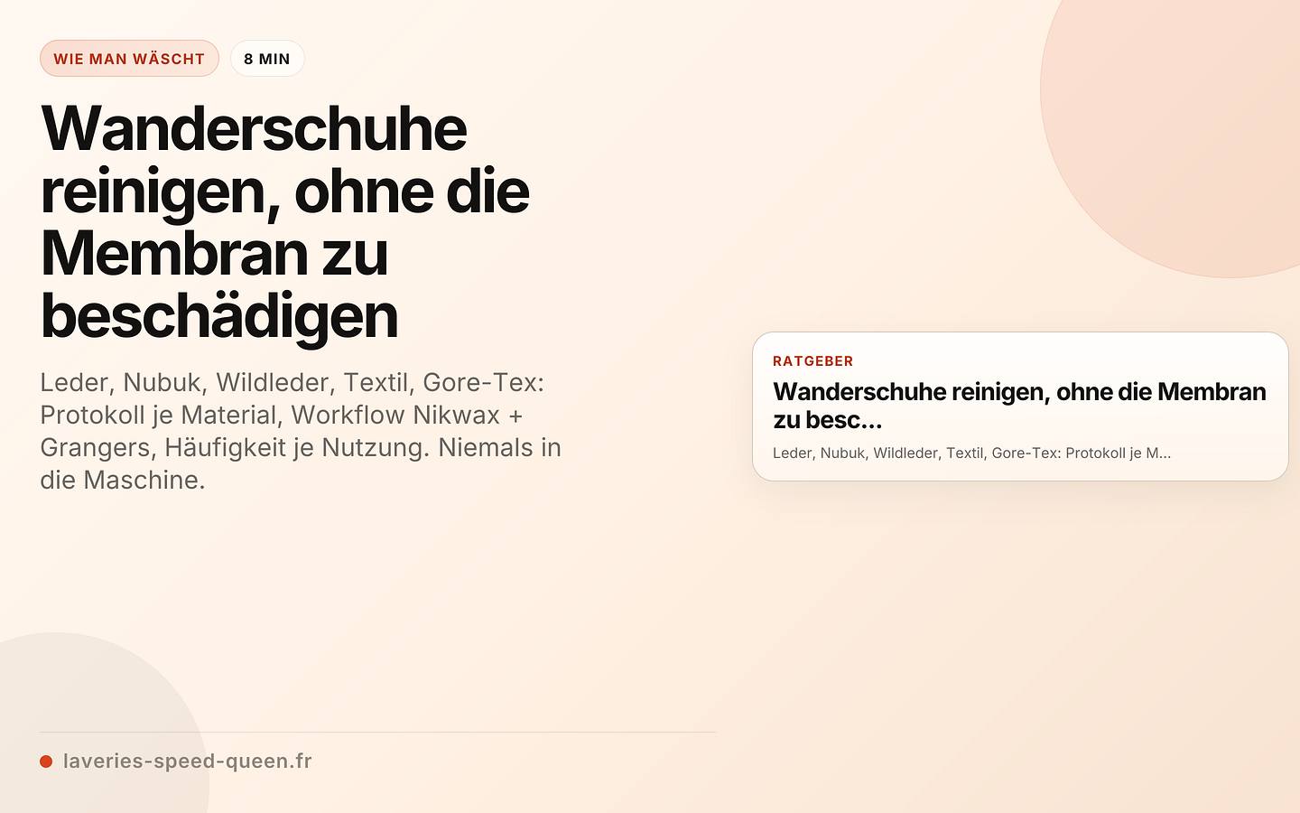 Wanderschuhe reinigen, ohne die Membran zu beschädigen
