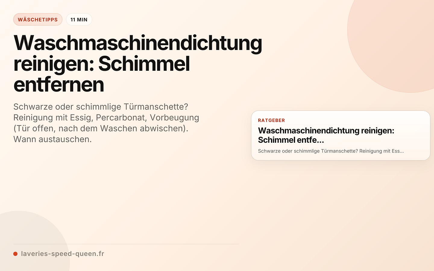 Waschmaschinendichtung reinigen: Schimmel entfernen