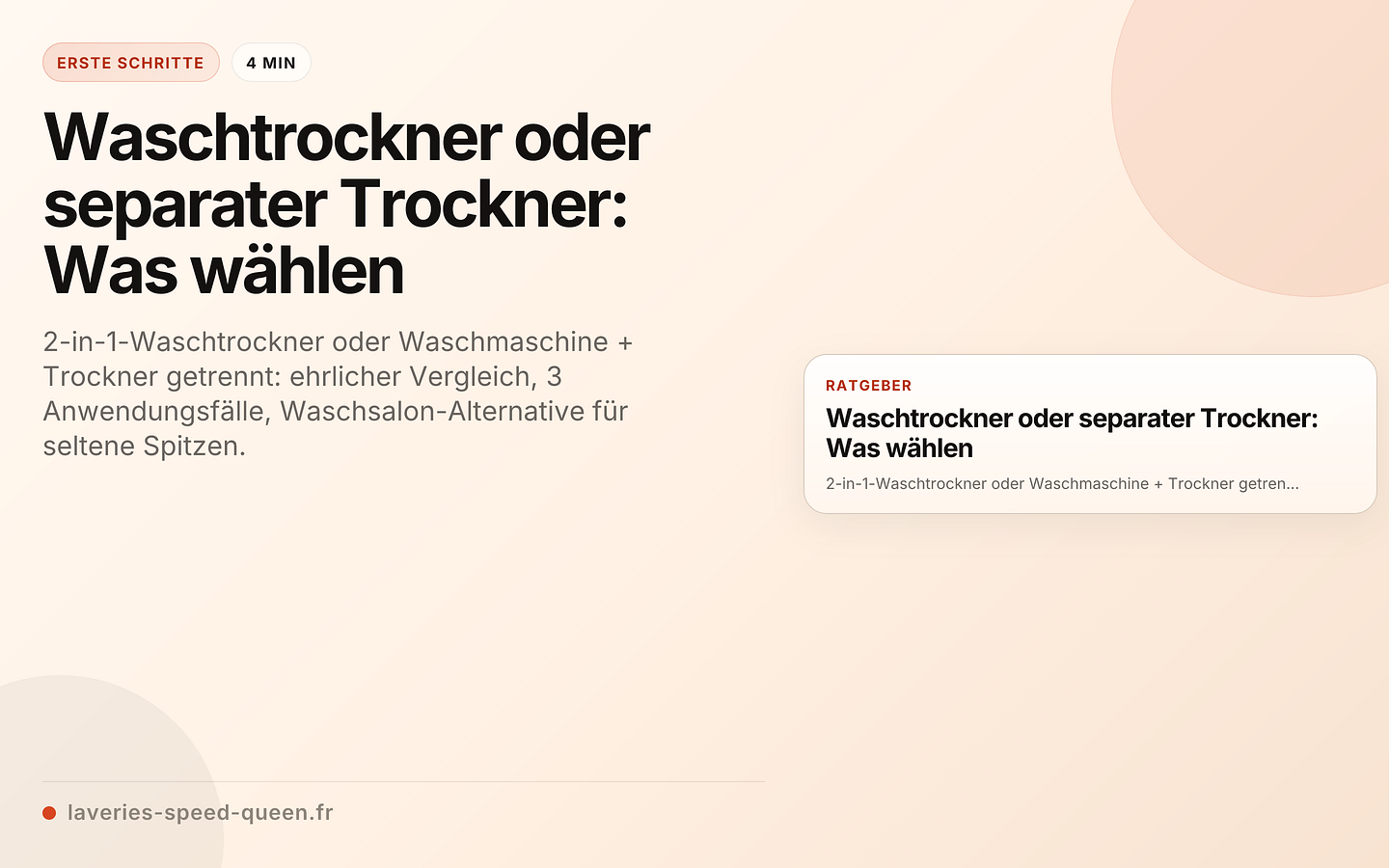 Waschtrockner oder separater Trockner: Was wählen