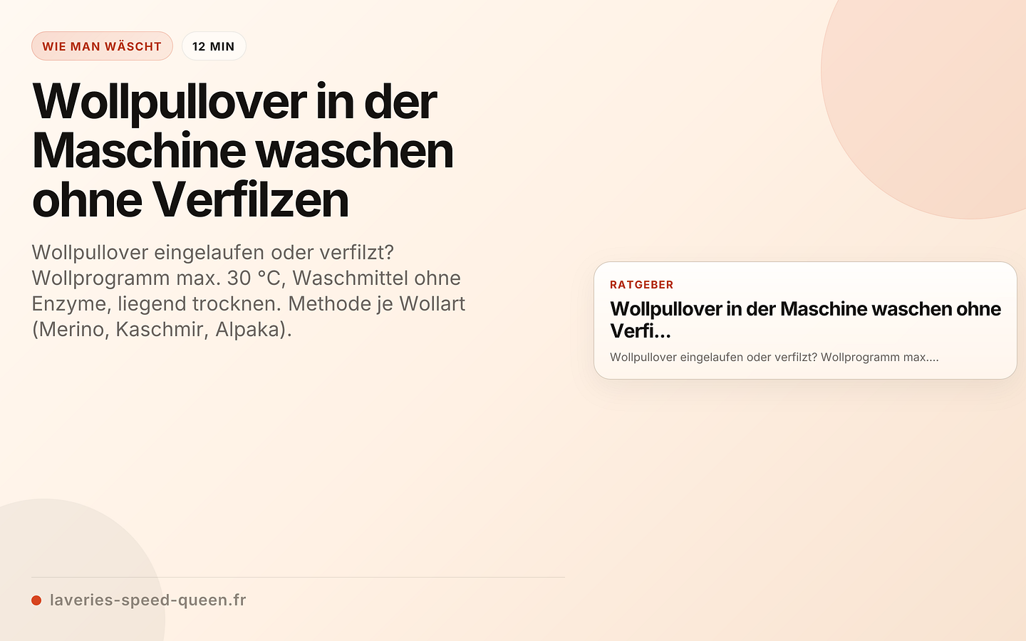 Wollpullover in der Maschine waschen ohne Verfilzen
