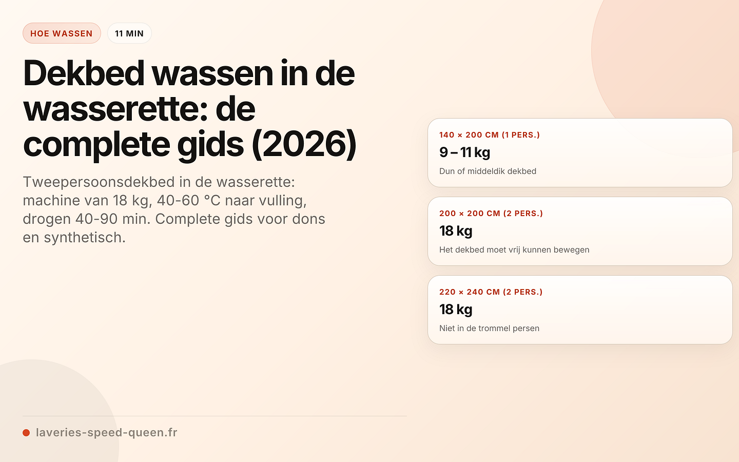Welke wasmachine voor uw dekbed?