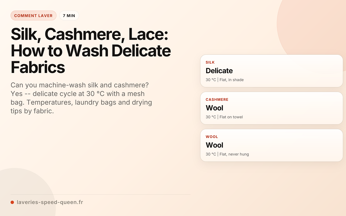 Silk, Cashmere, Lace: How to Wash Delicate Fabrics