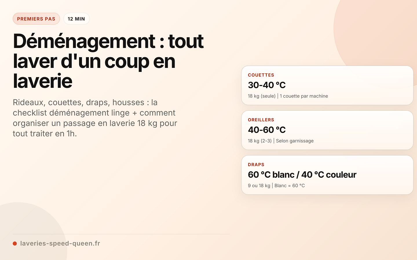 Déménagement : tout laver d'un coup en laverie