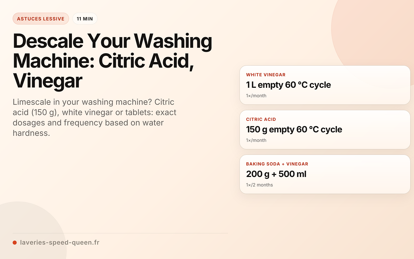 Descale Your Washing Machine: Citric Acid, Vinegar