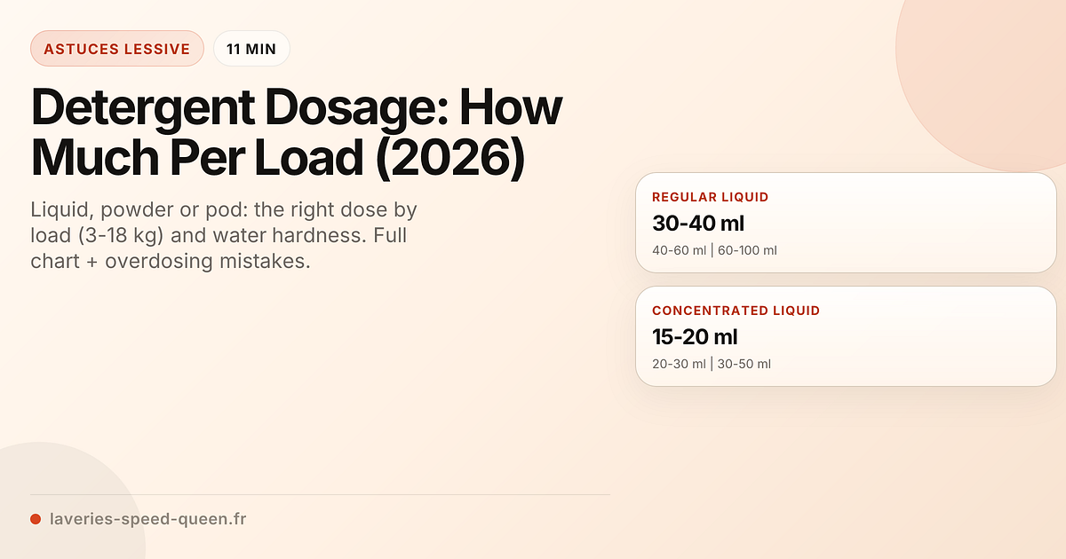 Detergent Dosage: How Much Per Load (2026) - Speed Queen