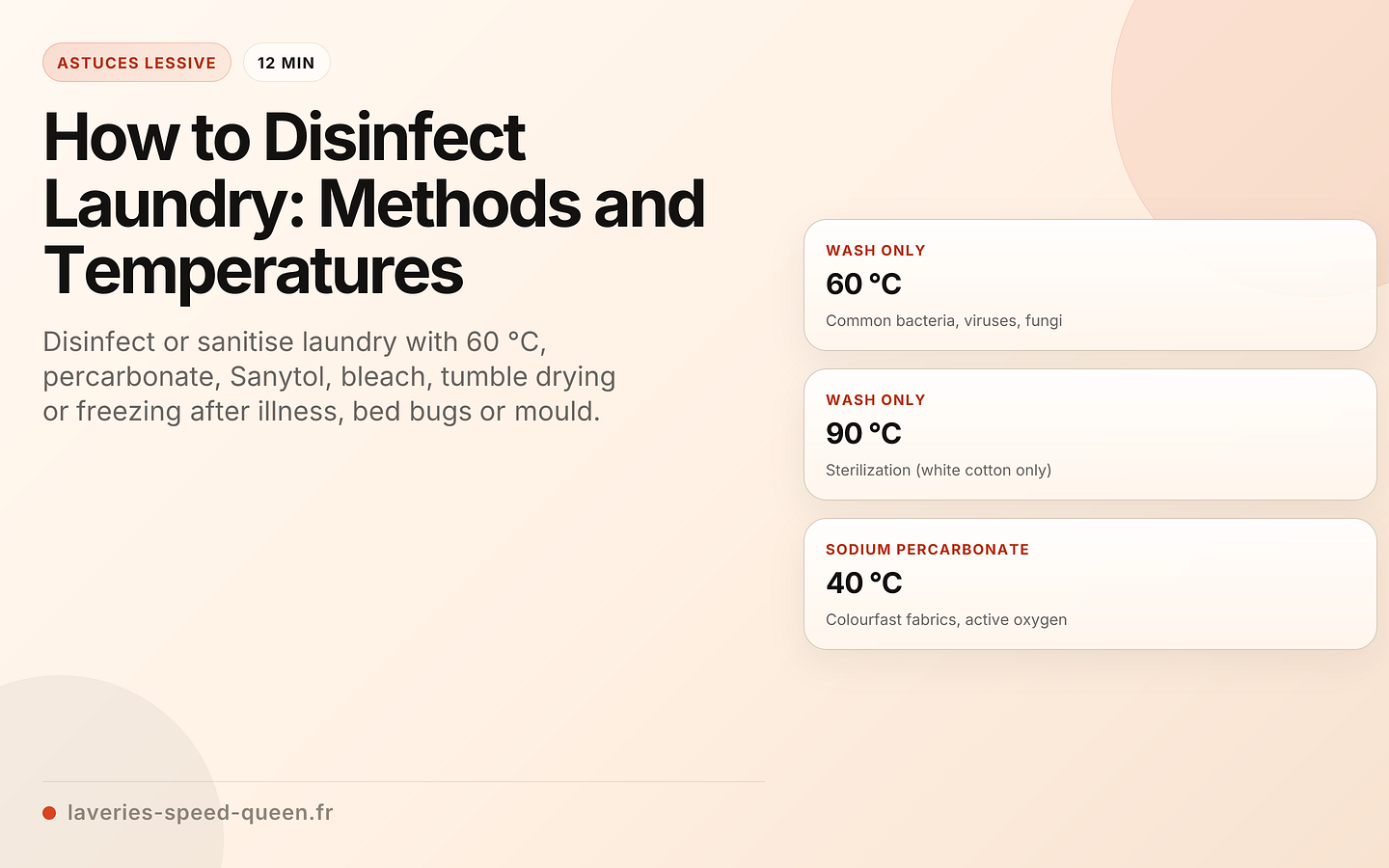 How to Disinfect Laundry: Methods and Temperatures