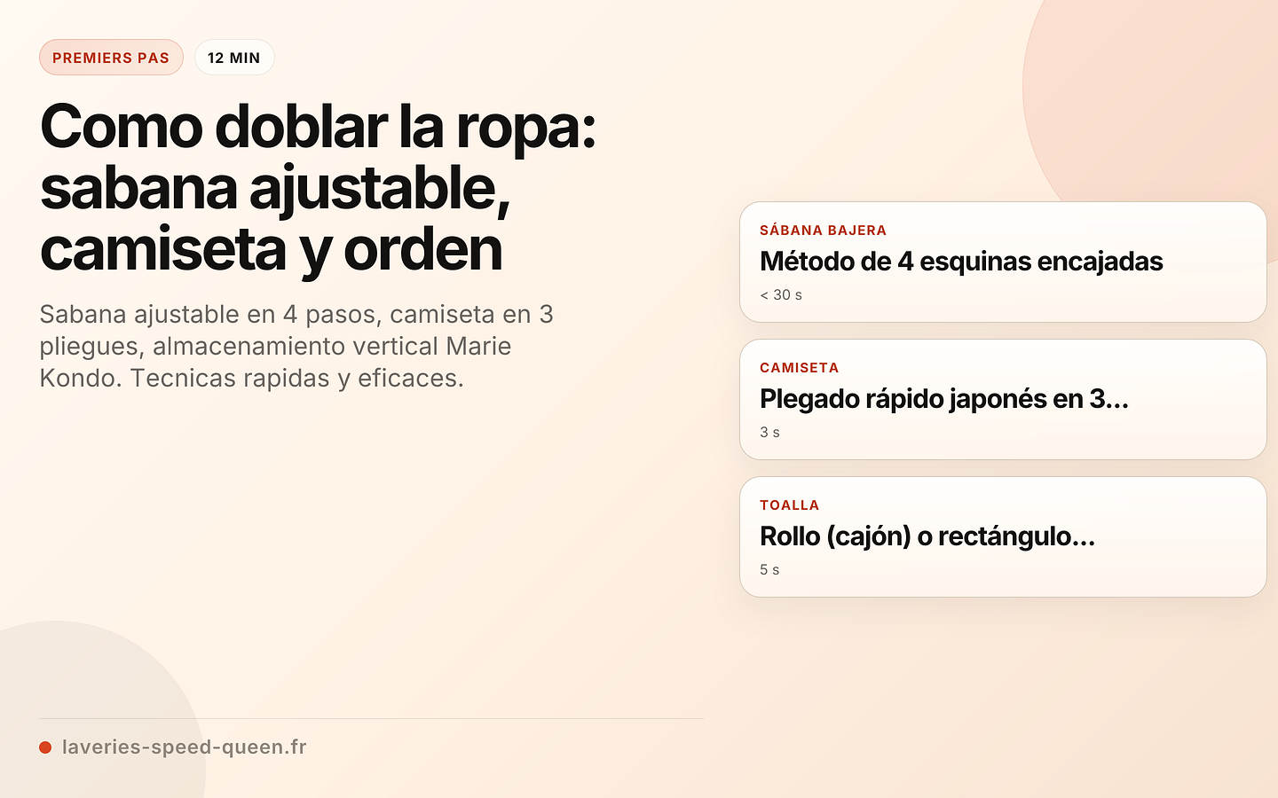 Como doblar la ropa: sabana ajustable, camiseta y orden