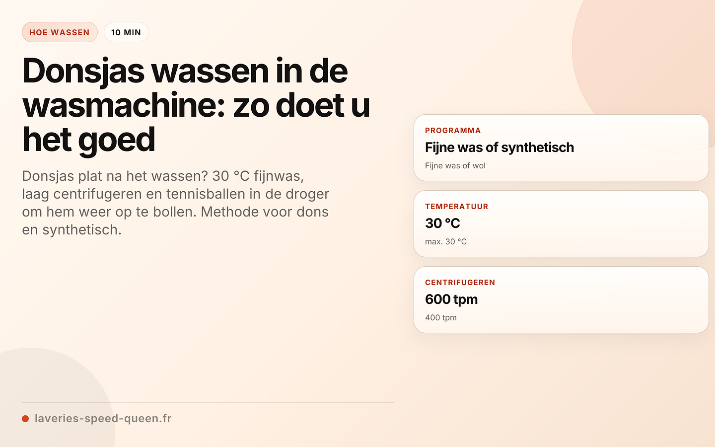 Donsjas wassen in de wasmachine: zo doet u het goed