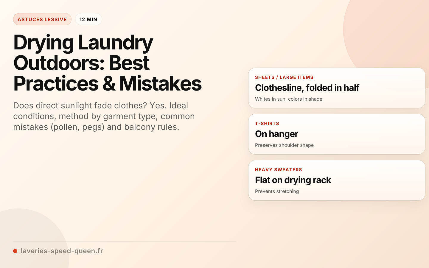 Drying Laundry Outdoors: Best Practices & Mistakes