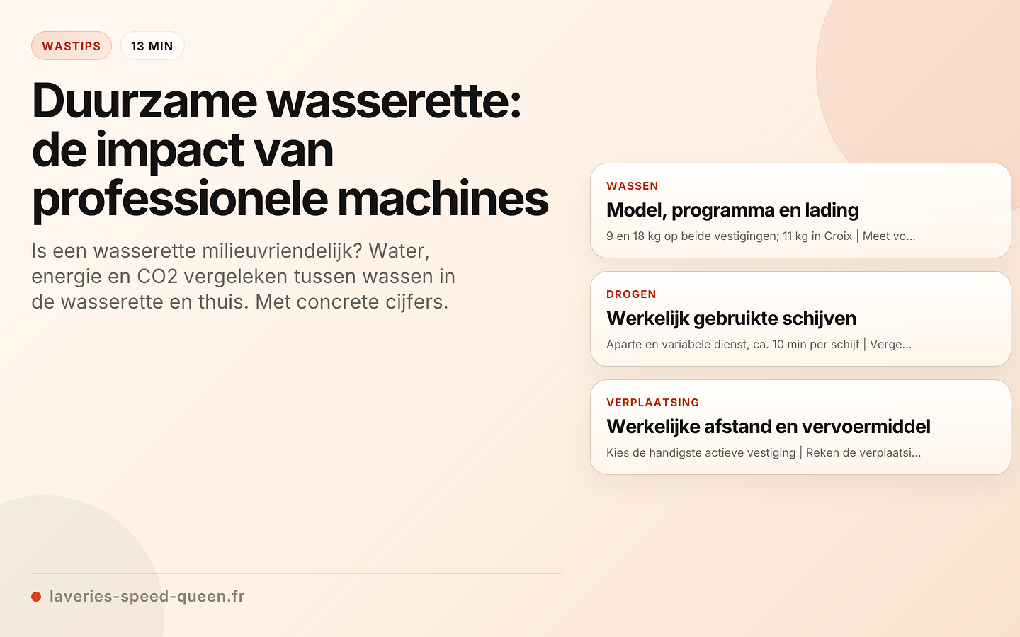 Waterverbruik: thuis versus wasserette