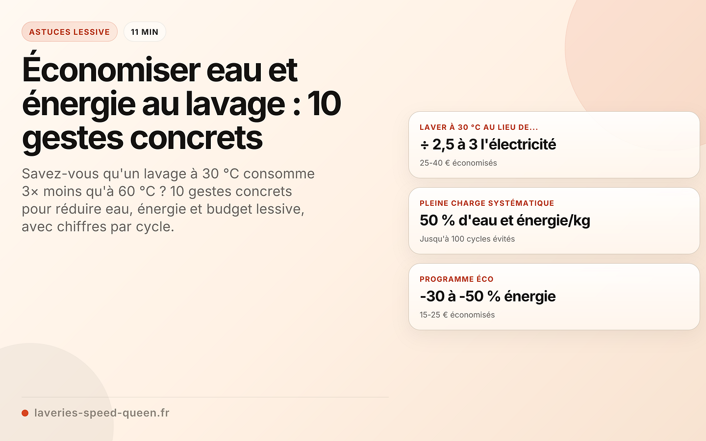 Économiser eau et énergie au lavage : 10 gestes concrets