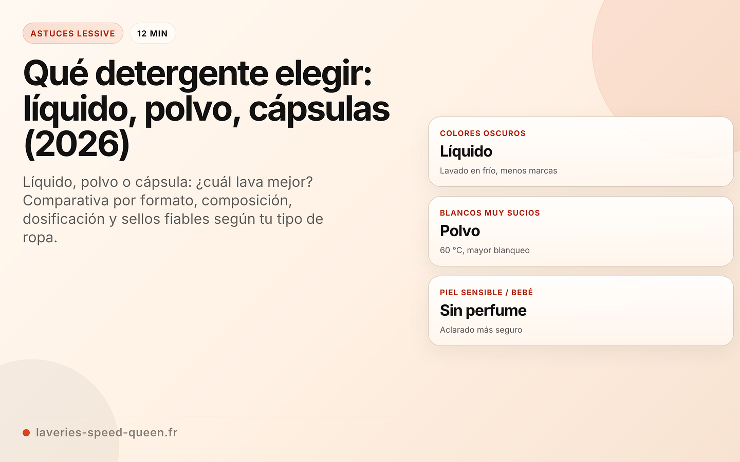 Qué detergente elegir: líquido, polvo, cápsulas (2026)