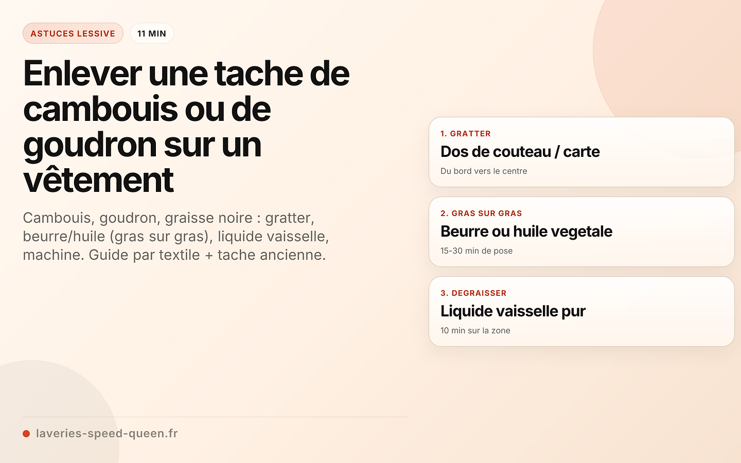 Enlever une tache de cambouis ou de goudron sur un vêtement