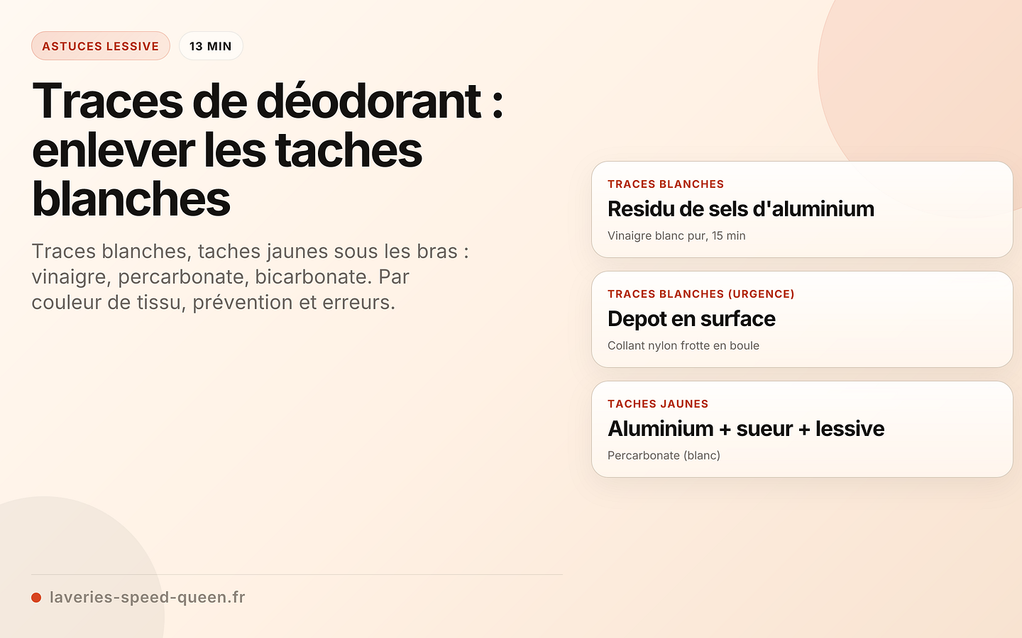 Traces de déodorant : enlever les taches blanches