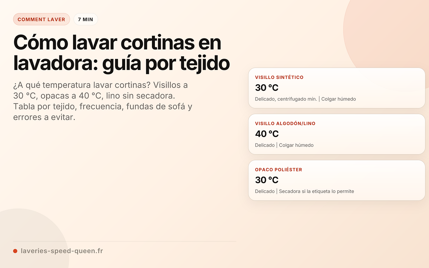 Cómo lavar cortinas en lavadora: guía por tejido