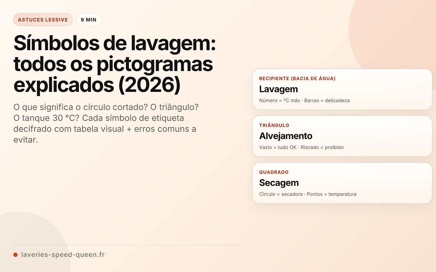 Símbolos de lavagem: todos os pictogramas explicados (2026)