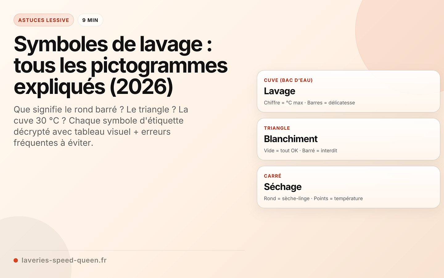 Les 5 symboles d’entretien textile