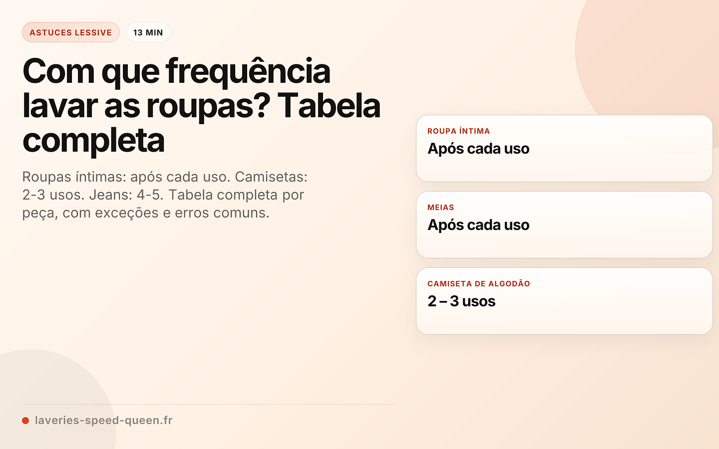 Com que frequência lavar as roupas? Tabela completa
