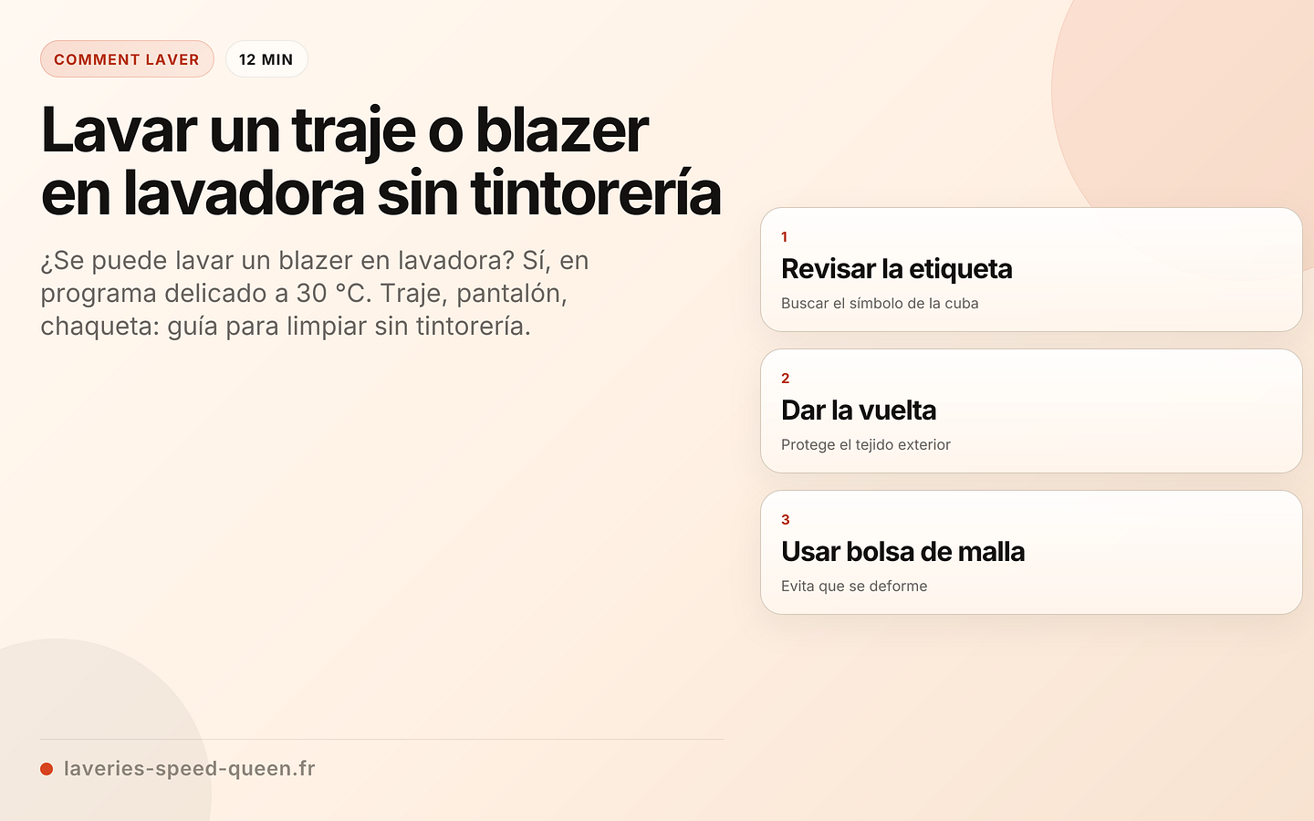 Lavar un traje o blazer en lavadora sin tintorería