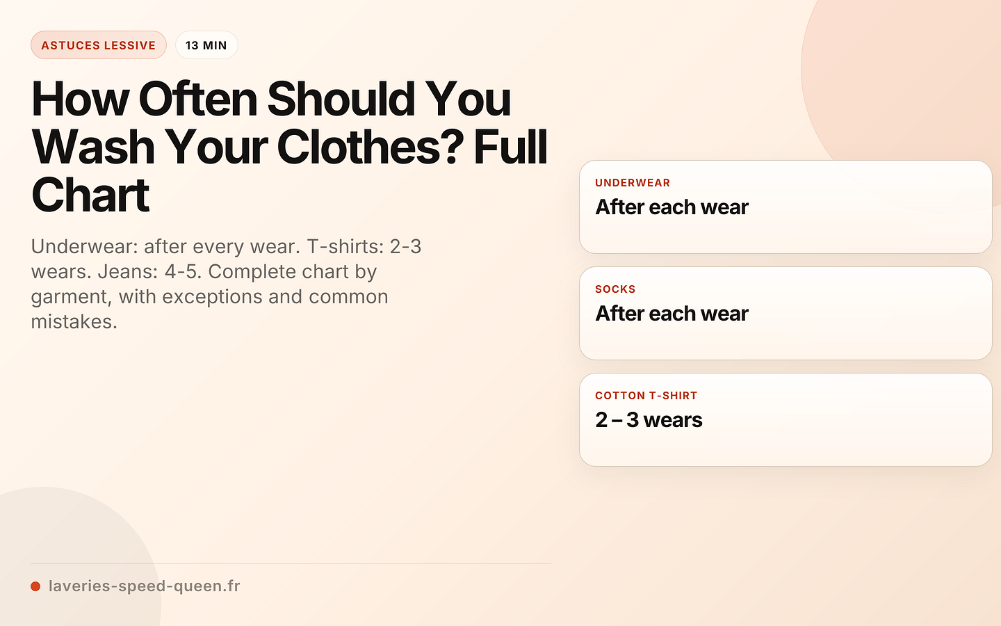 How Often Should You Wash Your Clothes? Full Chart