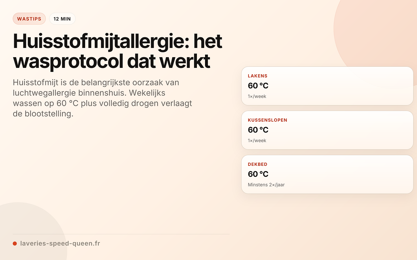 Anti-huisstofmijtprotocol per textiel