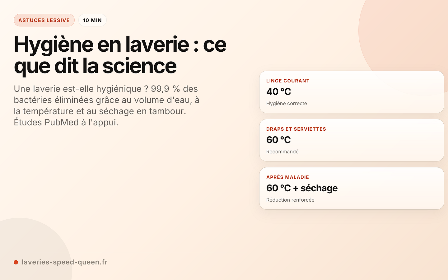Hygiène en laverie : ce que dit la science