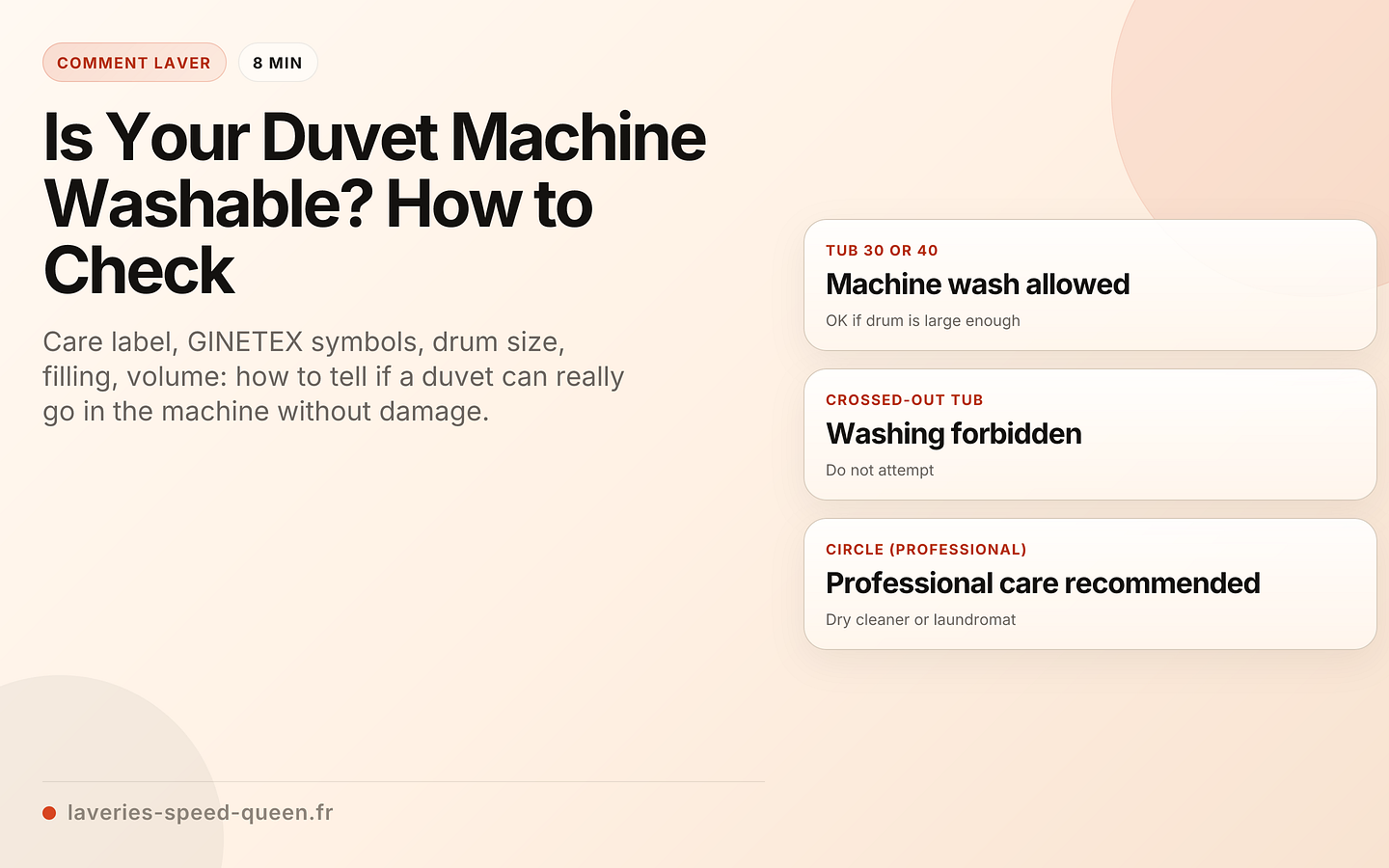 How to check if your duvet is machine washable