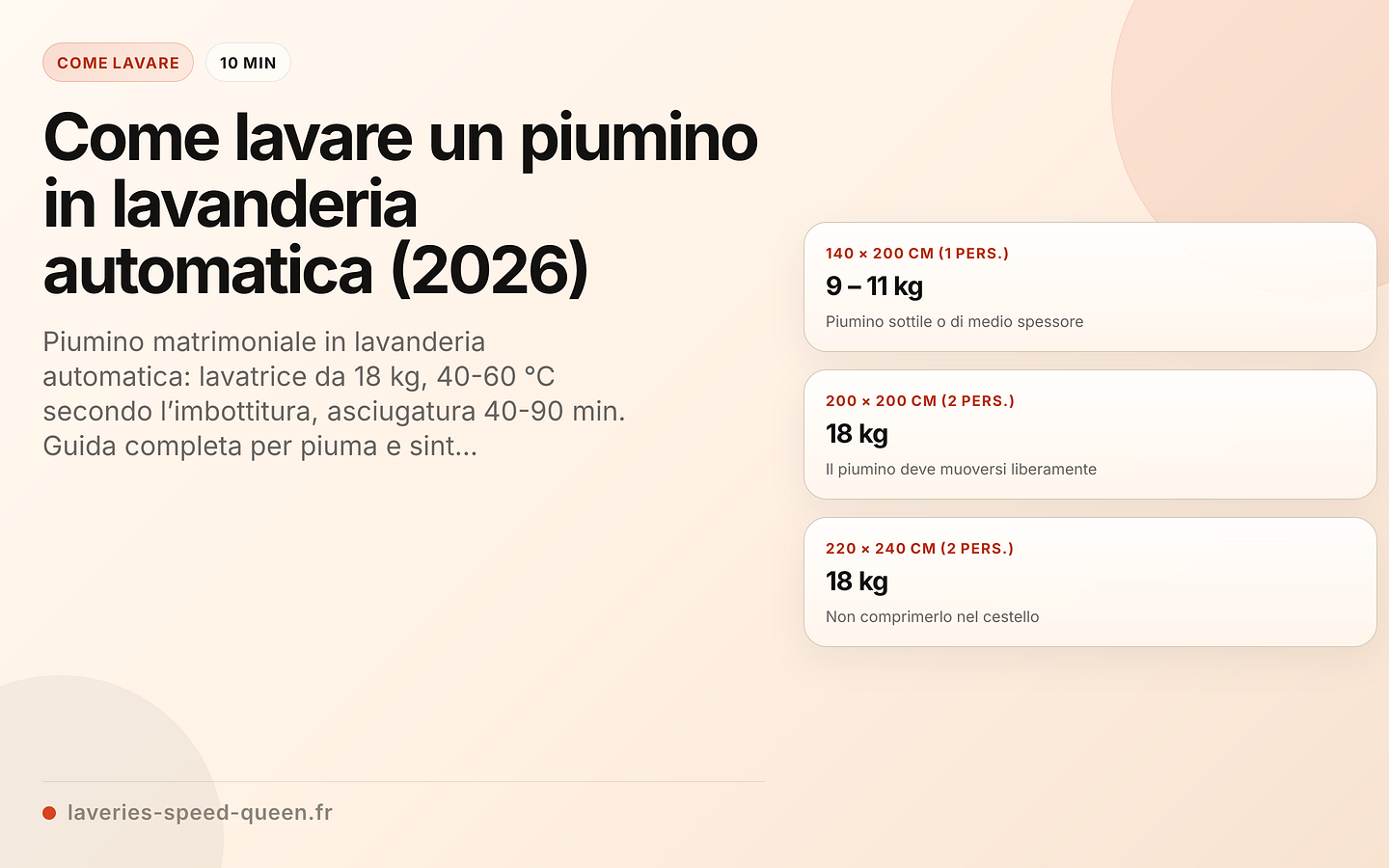 Come lavare un piumino in lavanderia automatica (2026)