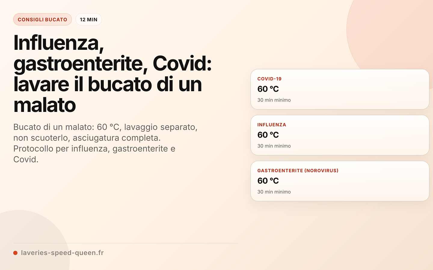Lavaggio igienico in base al patogeno