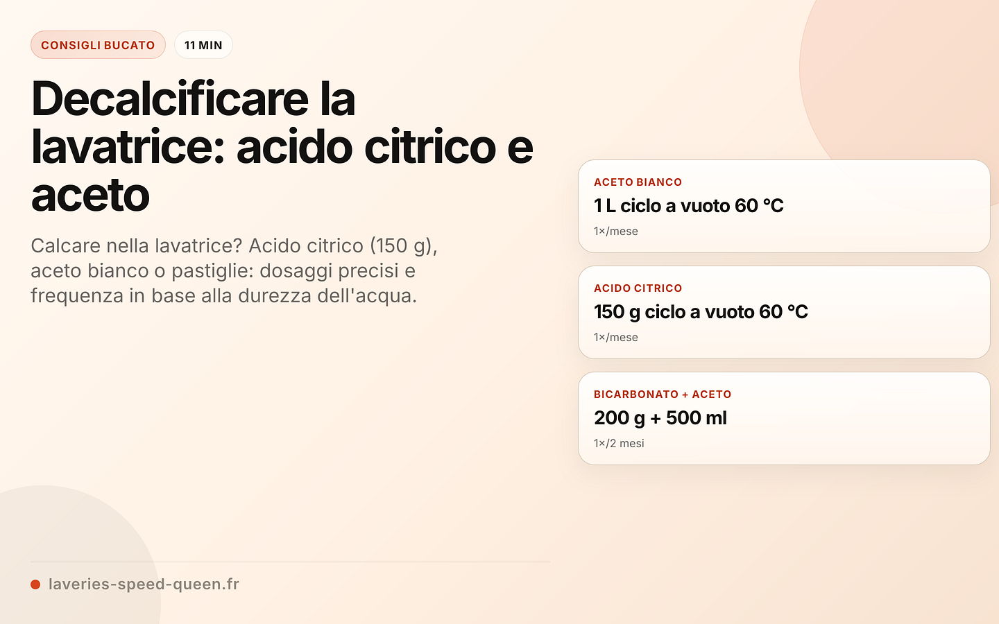 Decalcificanti per lavatrice: confronto