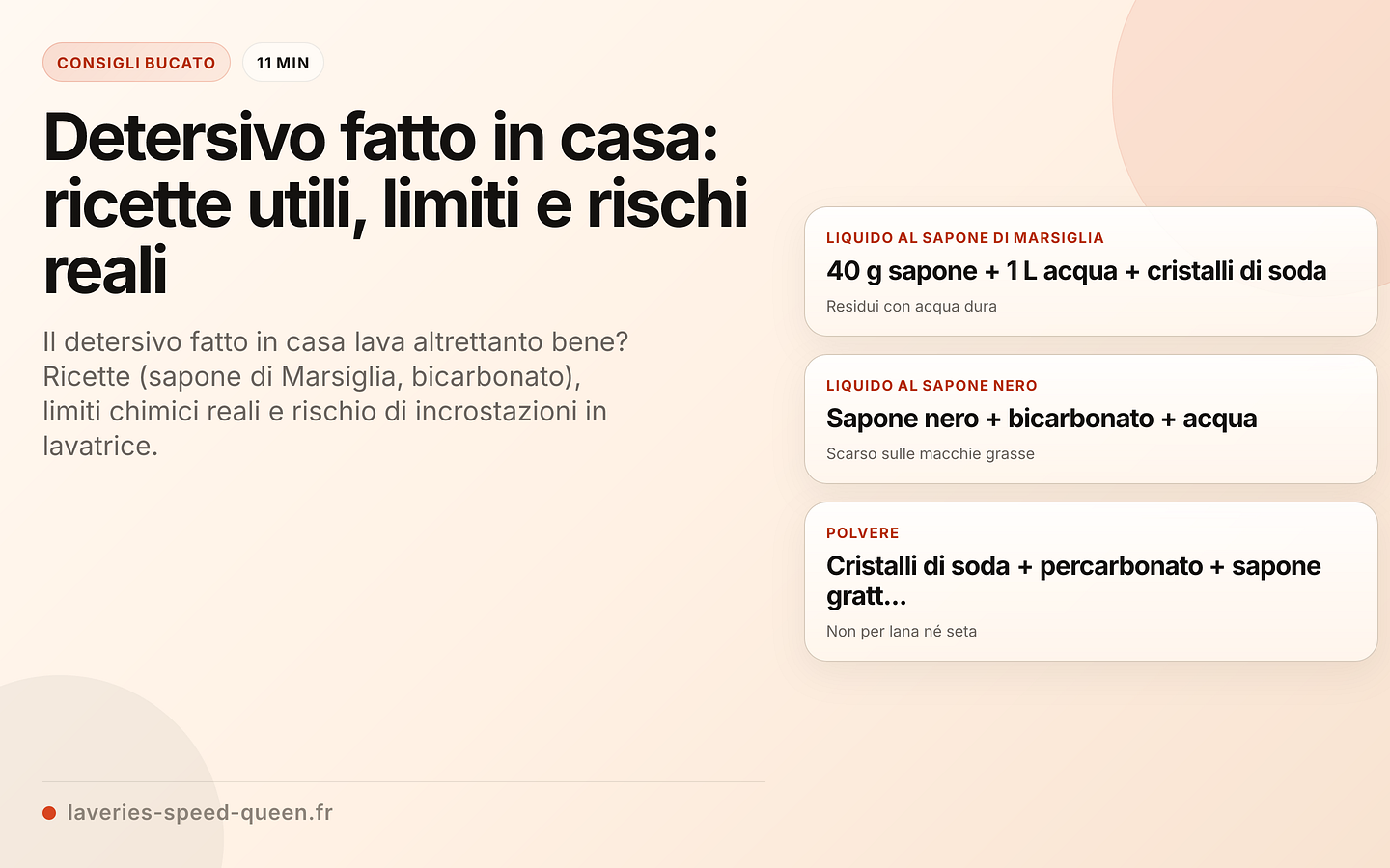Ricette di detersivo fatto in casa