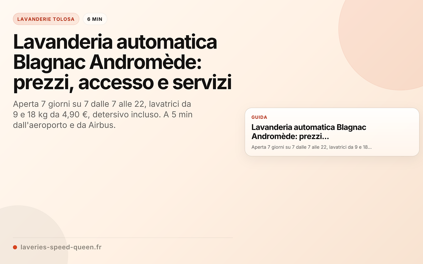 Lavanderia automatica Blagnac Andromède: prezzi, accesso e servizi