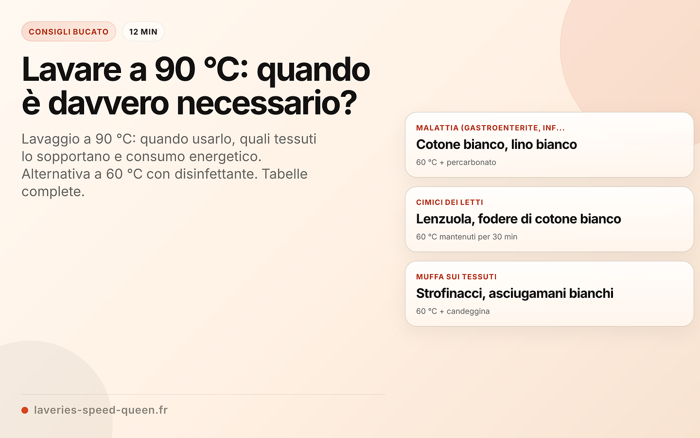 Lavaggio a 90 °C: quando usarlo e cosa lavare