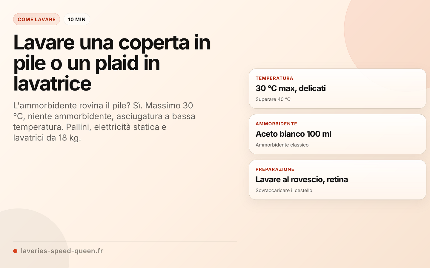 Lavaggio di pile e plaid: le regole