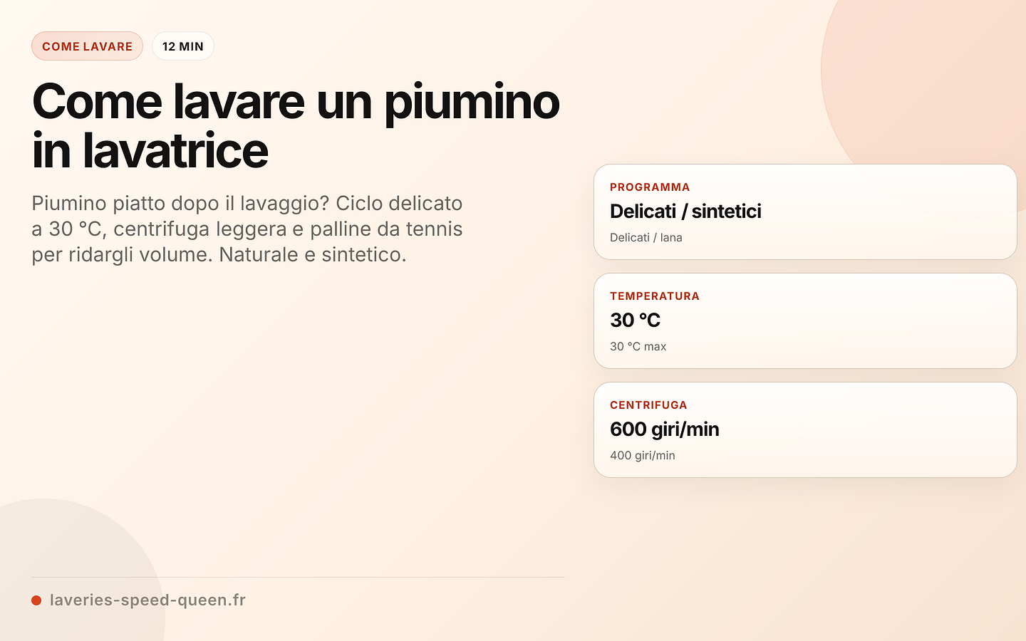 Come lavare un piumino in lavatrice