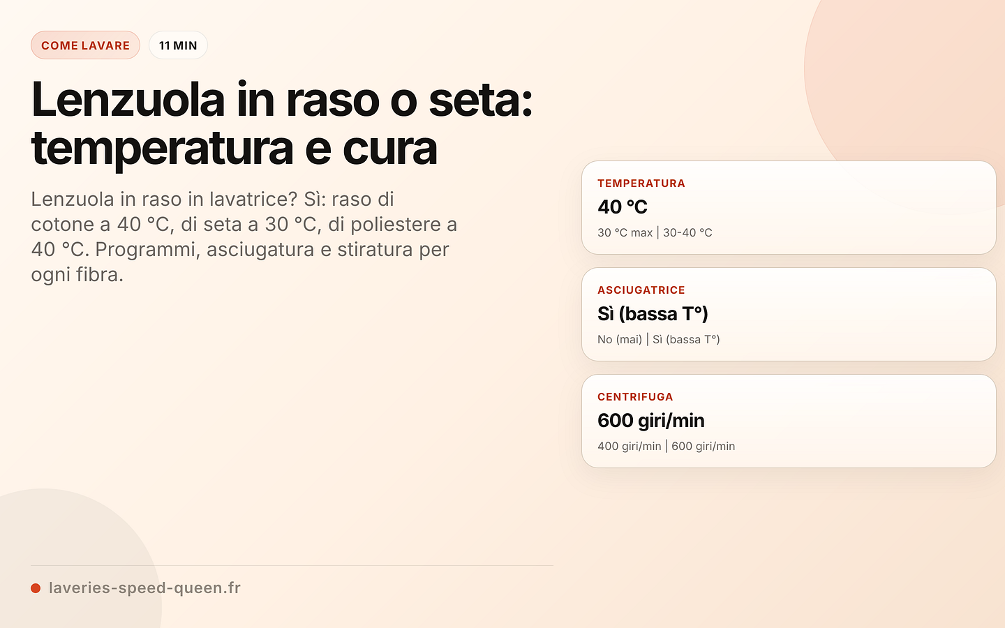 Lavaggio delle lenzuola in raso in base al tipo di fibra