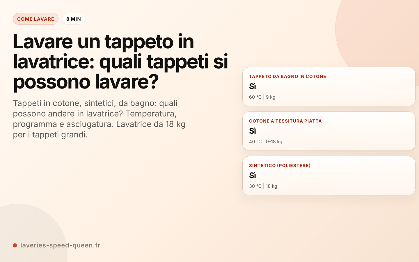 Lavare un tappeto in lavatrice: quali tappeti si possono lavare?